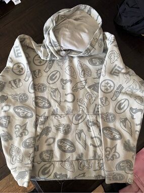 NFL Neutral Gray All-Team Logo Pullover Hoodie